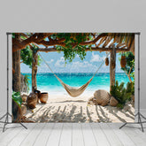 Lofaris Summer Beach Yard Hammock Sweet Holiday Backdrop